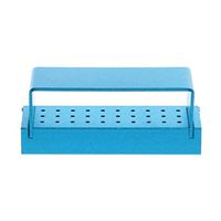 Aluminium Dental Bur Burs Holder Block Disinfection Box Autoclave 30 Holes