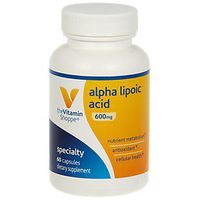 Alpha Lipoic Acid 600mg, Natural Antioxidant Formula to Support Glucose Metabolism Promotes Healthy Blood Sugar, ALA Defend Against Free Radicals, GlutenDairy Free (60 Capsules) by The Vitamin Shoppe