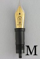 Edison Accessories Bi-Color Steel and Gold Replacement Medium Point Nib - ED-STLGNIB-M