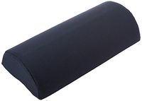 Sammons Preston Half Lumbar Roll with Attachment Strap, D-Shape Low Back Support Cushion, Posture Support Pillow for Spinal Alignment and Curvature, Pain Relief in Head, Neck, Shoulder, Navy Blue, 5"