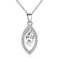NEW Women White Crystal Rhinestone Drop shape Silver Chain Pendant Necklace пјЃпјЃпјЃ Cute For gift Beads Accessory Comfy Wonderful Style Designer Girl Fashion