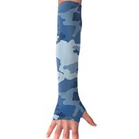 FRS Ltd Unisex Cooling Arm Sleeves Navy Camo Blue Anti-uv Sun Protection Perfect for Driving Fingerless Breathable Gloves (1 Pair)