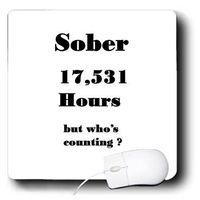 3dRose Image of Sober 2 Years Or 17531 Hours in Words Mouse Pad (mp_163415_1)