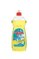 VISH Liquid Dish soap Yellow with Shine Effect, Lemon Smell, 25.36 FL Oz Set of 3