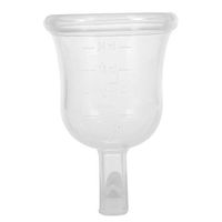 Menstrual Cup,Silicone Menstrual Cup 2 Sizes Innovative Reusable Food-grade Silicone Feminine Period Hygiene Cup(S-transparent)