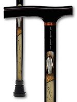 Walking Cane T Handle Derby Aluminum Adjustable Jesus Religious He Walks with Me Design Men or Women