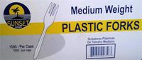 Sunset: Medium Weight Plastic Forks 1000 Ct.