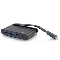 C2G 26914 USB-C Hub with USB-A, USB-C and Power Delivery, Black