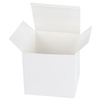 LaRibbons 20Pcs Recycled Gift Boxes - 6 x 6 x 6 inches White Paper Box Kraft Cardboard Boxes with Lids for Party, Wedding, Gift Wrap
