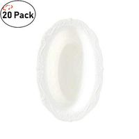 TigerChef Ivory Dessert Bowls Heavy Duty Plastic Serendipity Dinnerware Disposable Bulk Party Supplies Hard Round Heavyweight Plates Lunch Dinner Wedding Birthday Pack of 20 (Dessert Bowls, Ivory)