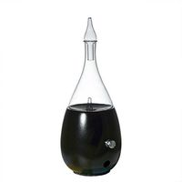 Raindrop 2.0 Nebulizing Essential Oil Diffuser for Aromatherapy by Organic Aromas Black-Colored Wood Base and Glass Top and Touch Sensor Light Switch