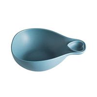 Bowl Bowl Black Bowl Creative Ceramic Bowl Fruit Salad Bowl Irregular Soup Bowl Dessert Bowl Household Rice Bowl Cutlery Bowl Household tableware, retro bowl (Color : Blue, Size : 21.5CM5.8CM)