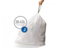 simplehuman Bulk Value Pack Code J Custom Fit Trash Can Liner 30-45 L / 8-12 Gallon, 200 Pack