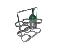 FWF Oxygen Rack for 6 (D/C Style) CYLINDERS Diameter of 4.3" Made in USA