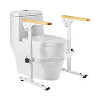 Toilet Handrails Toilet Armrest Shelf Disabled Pregnant Women Elderly Non-Slip Handle Freestanding Commode Stability Handrails Toilet Safety Frames Rails (Color : White, Size : 666442.5cm)