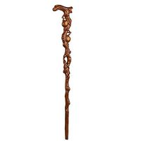 Qi Peng Crutches - Solid Wood Root Carving Old Man Hand Stick Non-Slip Walking Stick Old Man Walking Stick Wooden Cane Mahogany Walking Stick Crutch (Color : C)