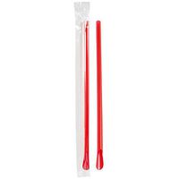 BWS 8" Super Jumbo Red Wrapped Spoon Straw, Case of 7500
