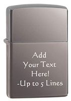 Zippo Black Ice Classic Outdoor Indoor Windproof Lighter Custom Personalized Engraved Message on Front