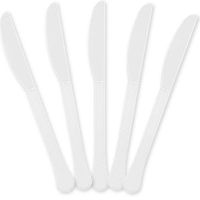 Extra Heavy Weight Plastic Knives | 20ct (Frosty White)