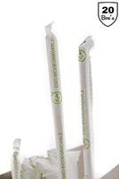 [6000 Pack] Clear Biodegradable Plant Based Wrapped Straws - BPA Free - Eco Friendly Straws - biodegradable - 100% Compostable - Drinking Straws Great for Parties, Office, Restaurants (20 Box)