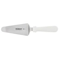 HUBERT Narrow Pie Server with White Plastic Handle Stainless Steel - 5"L Blade