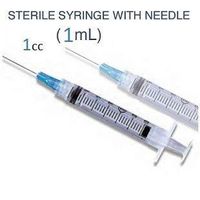 20pc 1cc 25g 1 inch EI Sterile Hypoderm