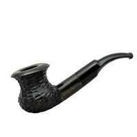 SHAMROCK no. 303 bent rustic dark pearwood tobacco smoking pipe 01