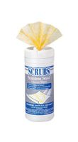 Scrubs, 91956, Stainless Steel Cleaning Wipes, 6" Width x 8" Length, Yellow, 50/Tub, 6 Tubs/Carton, Sold As 1 Carton