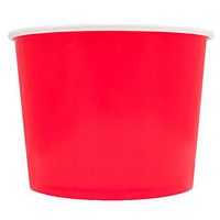 Valentine's Day Red Paper Ice Cream Cups - 16 oz Disposable Dessert Bowls - Comes in Many Colors - Frozen Dessert Supplies - 50 Count