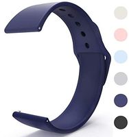 Sunnywoo 22mm Watch Silicone Watch Band Strap with Quick Release Pins Compatible with Samsung Galaxy Watch (46mm) /Gear S3 Classic/Frontier/Asus Zenwatch 2 and All The 22mm Width Smart Watch Lugs