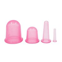 Hemore Silicone Anti Cellulite Cupping Therapy Set Silicone Vacuum Massage Cups for Body and Facial Massage Chinese Cupping Kit 1 Set Pink