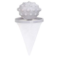Samury Reusable Washing Machine Lint Catcher Pet Fur Remover Hair Catcher Pouch Flower Floating lint mesh Bag Reusable Washing Machine Filter net lint Trap with Laundry Ball (3 Pack, Gray)
