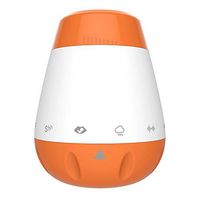 Decdeal USB Rechargeable Portable Baby Sleep Sound Machine 6 Soothing Sounds Shush White Noise Lullaby Voice Sensor Activation Sleep Soother-Orange