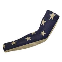 Sincerity First Vintage American Flag UV Protection Cooling Arm Sleeves for Sports Running Men Women