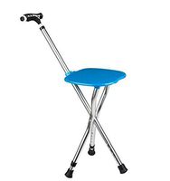 RES&DZ Elderly Man Stool Walking Stick Cane Steady Three-Legged Bracket Multifunctional Two in One Rest Stool