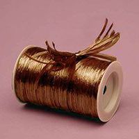 Krafty Klassics 1 Roll of Colored Pearlized Raffia Ribbon (1/4" x 100 Yds) (Copper)