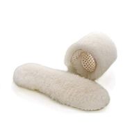 Happystep Genuine Sheepskin Lambswool Cushioning Shearling Winter Insoles with Honeycomb Sporting Sole (Men 10)