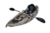 BKC UH-FK184 9'2" Sit on Top Single Fishing Kayak Seat and Paddle Included Green Camo