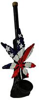Handmade Weed Leaf Shaped Novelty Collectible Hand Pipe (US Flag)