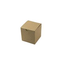 3x3x3" 10 Boxes Recycled Natural Kraft Pinstripe Gift Boxes