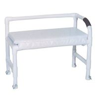 MJM International 165 Bath Transfer Bench Low Back No Mesh, 250 oz Capacity