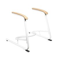 Toilet Handrails Toilet Armrest Shelf Freestanding Commode Stability Handrails Disabled Pregnant Women Elderly Non-Slip Handle Toilet Safety Frames Rails (Color : White, Size : 676660cm)