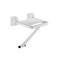 Shower Grab Bars Bath White with Support Legs Foldable Wall Stool Elderly Disabled Bath Seat Bathroom Bathroom Porch Wear Shoes for Shoes Bench