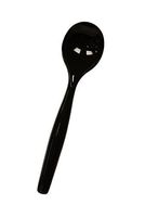 Party Essentials 9 Count Heavy Duty Hard Plastic Serving Spoons, 10", Black