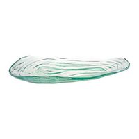 Bowl Tableware Fruit Plate Salad Folk culture bowl Large Capacity Transparent Creative Shell Fruit Plate Crystal Glass Salad Plate (Color : Clear, Size : 20 13 2cm) Household tableware, retro bowl