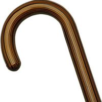 Ladies Round Nose Crook Cane Ebony Maple  -Affordable Gift! Item #DHAR-9015516
