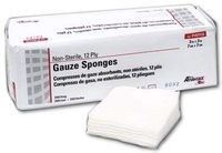 Pro Advantage Gauze Sponge, 2" x 2", 12-Ply, Non-Sterile, 200/sleeve