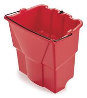 Rubbermaid Commercial Products Dirty Water Bucket for WaveBrake 2.0 35 Qt. Mop Bucket System, 18-Quart Capacity, Red, (2064907)