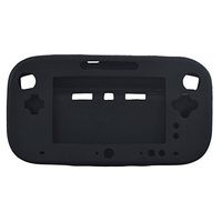 Soft Anti-slip Silicone Protector Case Skin Cover Shell For Nintendo Wii U Gamepad (Black)