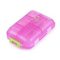 Daily Pill Organizer Weekly Pocket Pill Box Case Dispenser Small First Aid Holder Container Portable Pill Holder Travel Organizer Prescription Medication Reminder Medical Case for Vitamins Fish Oil